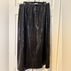 Black Sequin Skirt